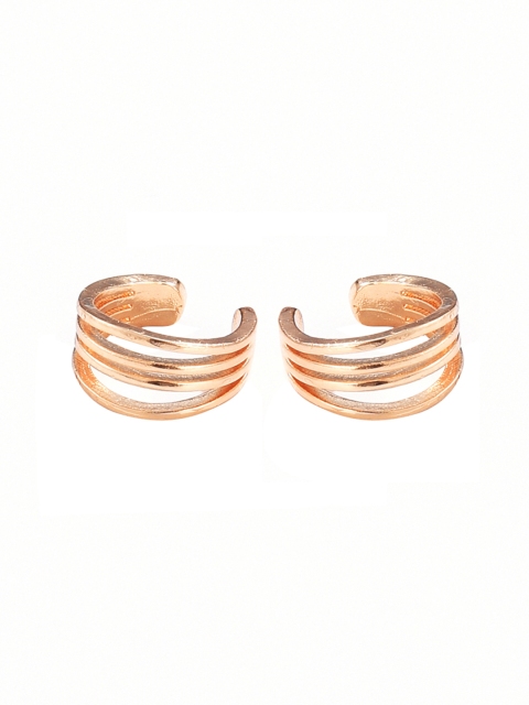 

URBANIC Gold-Toned Circular Ear Cuff Earrings