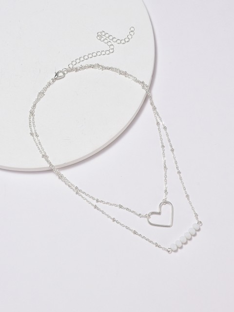 

URBANIC Women Silver-Toned Layered Necklace