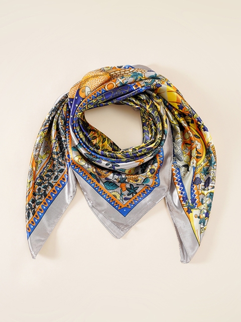 

URBANIC Women Navy Blue & Gold-Toned Printed Scarf