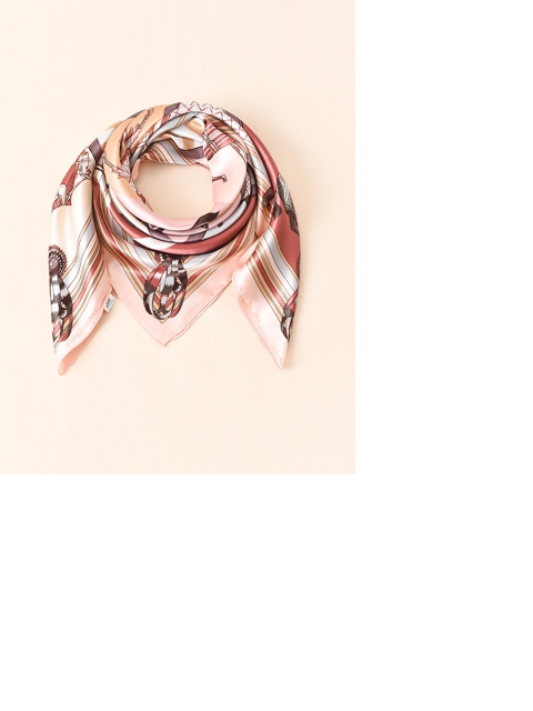 

URBANIC Women Pink & Brown Printed Scarf