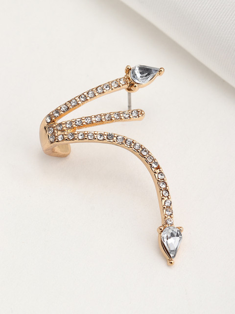 

URBANIC Gold-Toned Contemporary Ear Cuff Earrings
