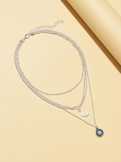 

URBANIC Silver-Toned Layered Necklace