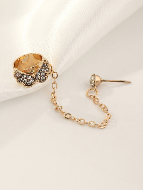 

URBANIC Gold-Toned Contemporary Ear Cuff Earrings