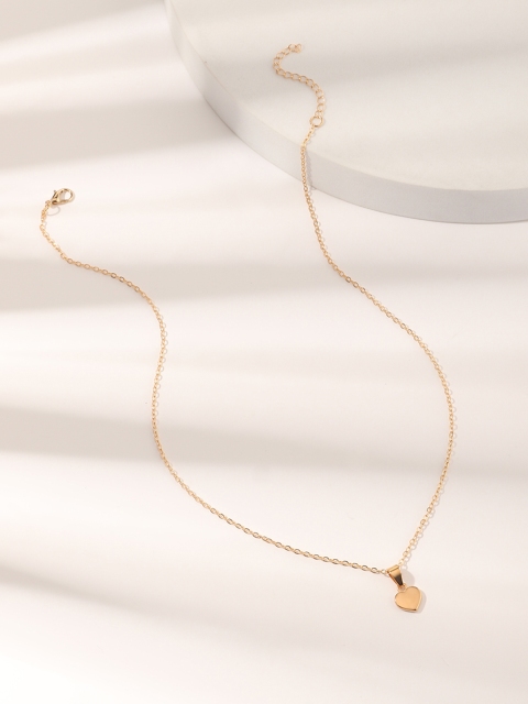 

URBANIC Gold-Toned Heart Shaped Necklace