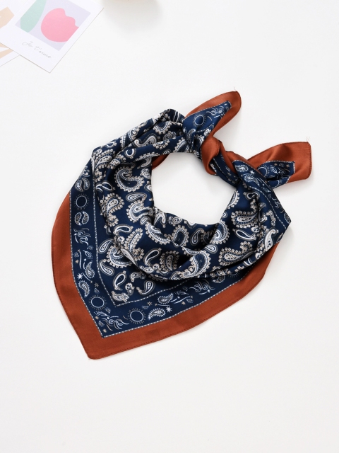 

URBANIC Women Navy Blue & Brown Printed Scarf