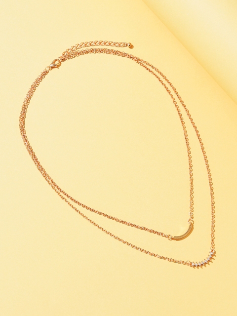 

URBANIC Gold-Toned Studded Necklace