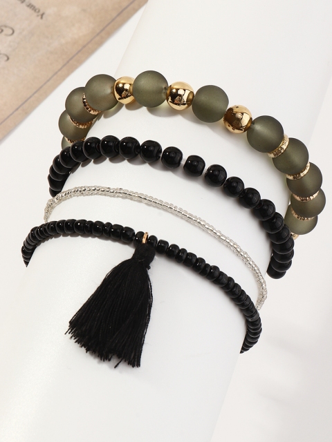 

URBANIC Women Pack of 4 Black Bracelet