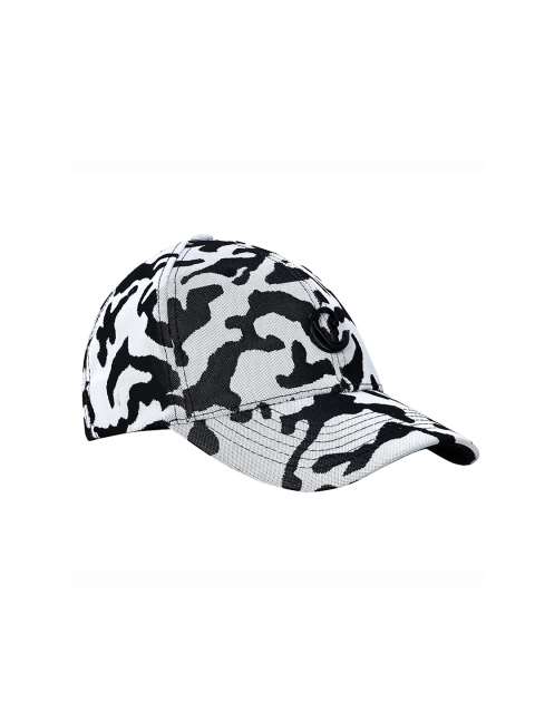 

TyranT Unisex White & Black Camouflage Printed Baseball Cap