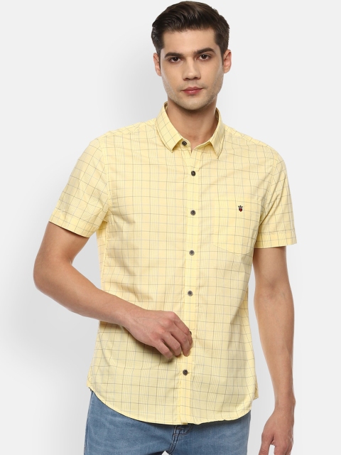 

Louis Philippe Sport Men Yellow Pure Cotton Checked Casual Shirt