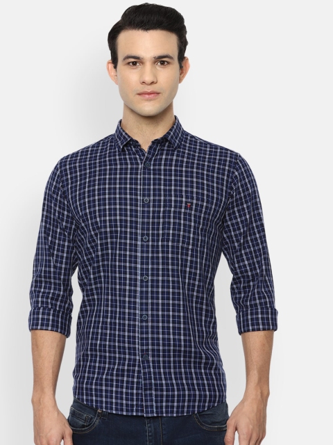 

Louis Philippe Sport Men Navy Blue Slim Fit Opaque Checked Casual Shirt