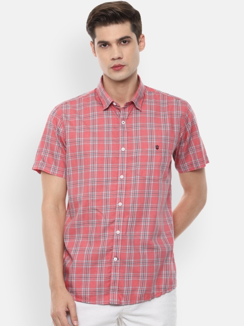 

Louis Philippe Sport Men Red Slim Fit Opaque Checked Casual Cotton Shirt