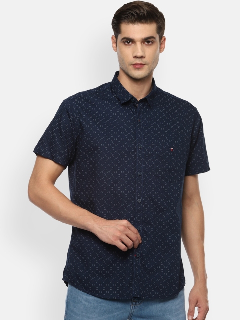 

Louis Philippe Sport Men Navy Blue Slim Fit Opaque Printed Casual Shirt