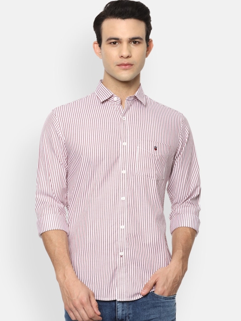 

Louis Philippe Sport Men Pink Slim Fit Striped Casual Shirt