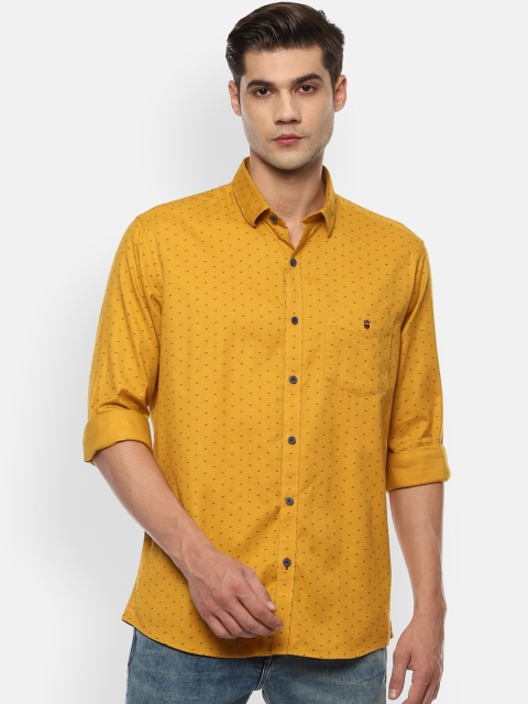 

Louis Philippe Sport Men Yellow Slim Fit Opaque Printed Casual Shirt