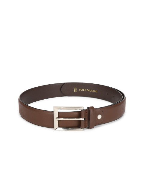 

Peter England Men Brown Leather Formal Belt