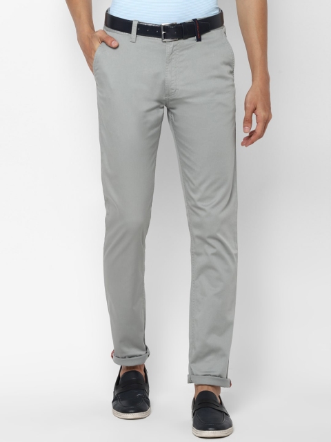 

Allen Solly Sport Men Grey Solid Slim Fit Trousers