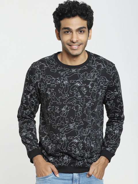 

Bewakoof Men Black Printed Sweatshirt