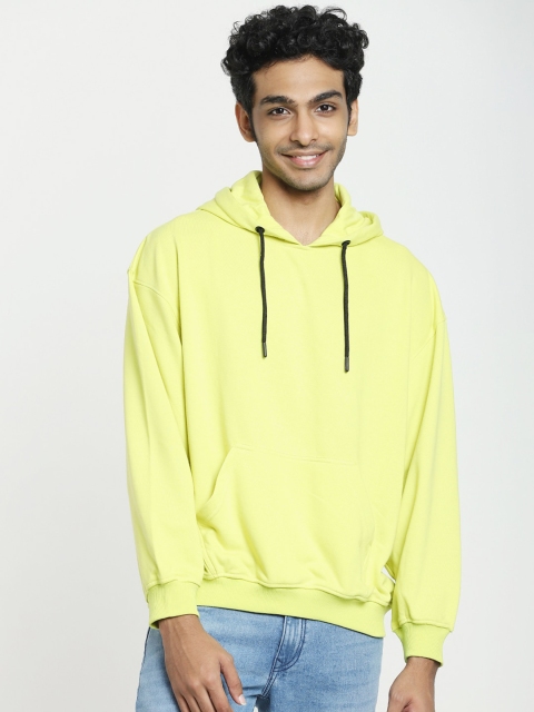 

Bewakoof Men Yellow Hooded Sweatshirt