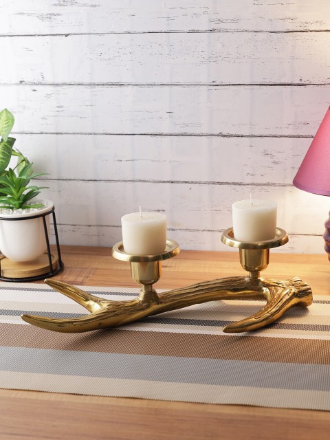 

Aapno Rajasthan Gold-Toned Brass Candle Holder