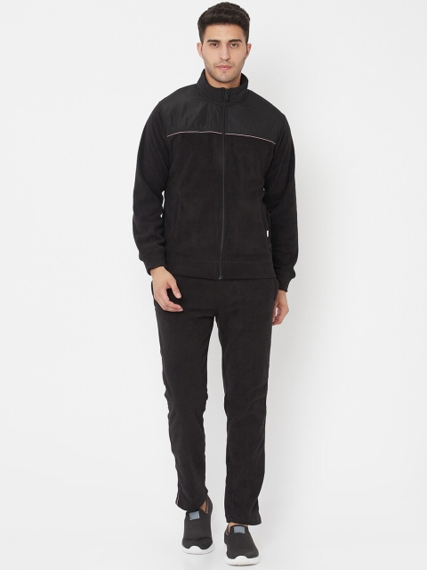 

Octave Men Black Solid Track Suit