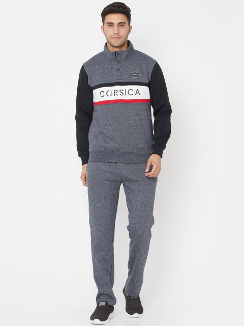 

Octave Men Grey & White Printed Cotton Tracksuits