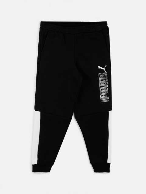 

Puma Boys Black Knitted Logo Pants