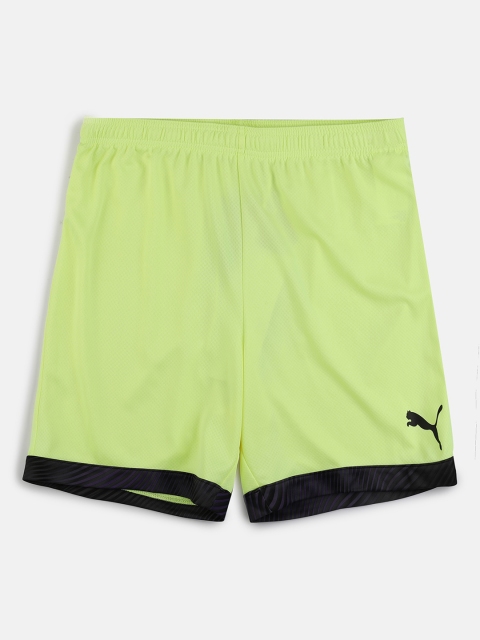 

Puma Kids Fluorescent Green Colourblocked Sports Shorts
