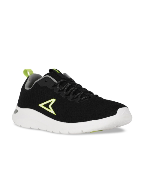 

Power Men Black Woven Design Sneakers