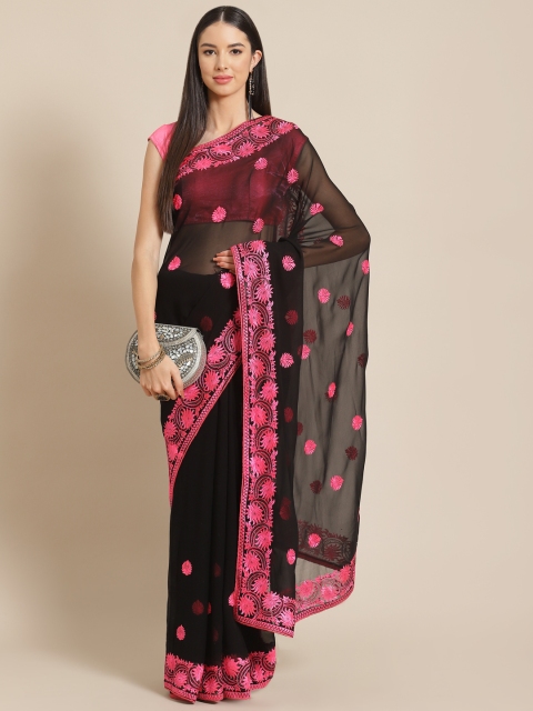 

Anouk Black Embellished Beads and Stones Ready to Wear Saree