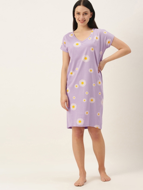

GALYPSO Lavender Printed Nightdress