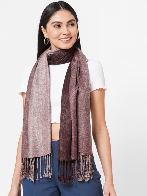 

Get Wrapped Women Burgundy Washed Satin Shawl