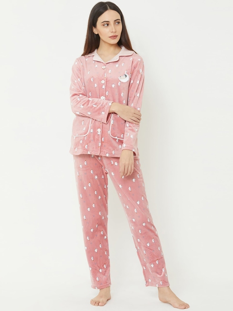 

Sweet Dreams Women Pink Printed Night Suit