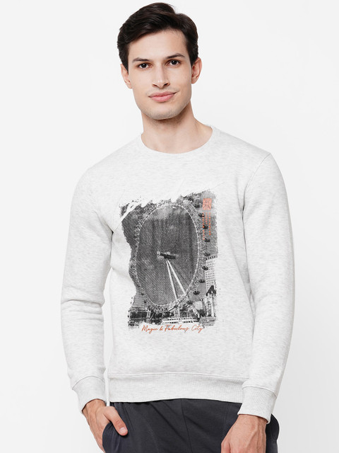 

Sweet Dreams Men White Printed Sweatshirt