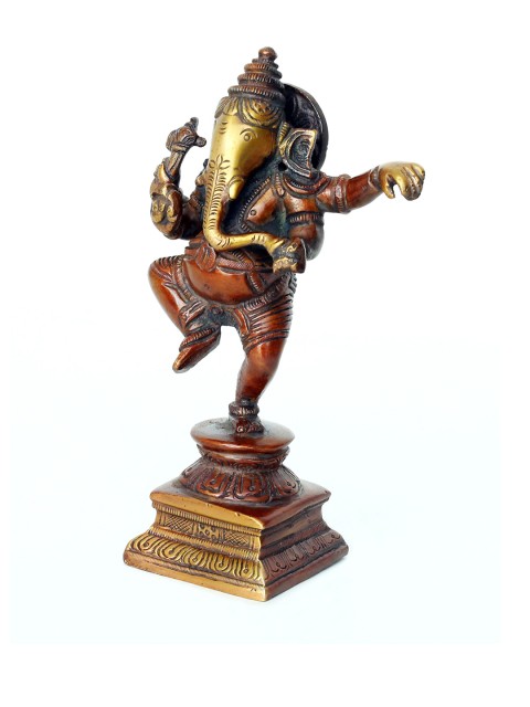 

Home Sparkle Gold Toned Standing on 1-Leg Ganesha