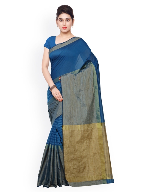 

Inddus Blue Cotton Traditional Saree