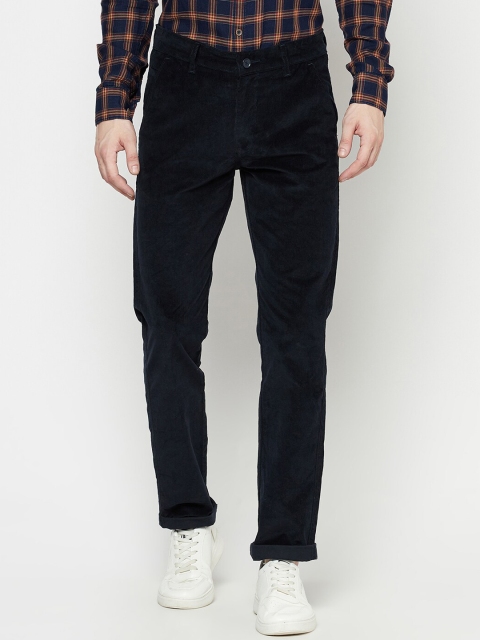 

Octave Men Navy Blue Corduroy Trousers