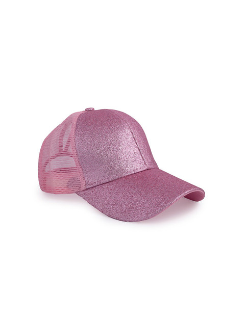

BANGE Adult Pink Ponytail Glitter Baseball Cap