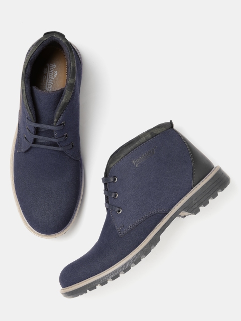

Roadster Men Navy Mid-Top Derbys, Navy blue
