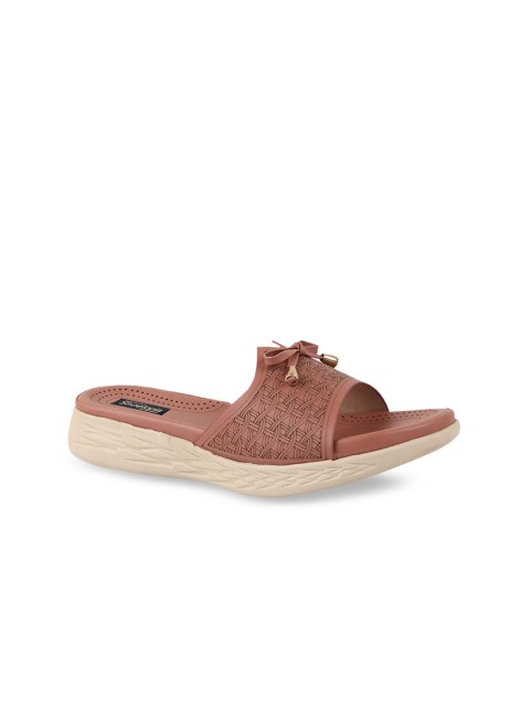 

Shoetopia Women Peach Open Toe Flats with Bows