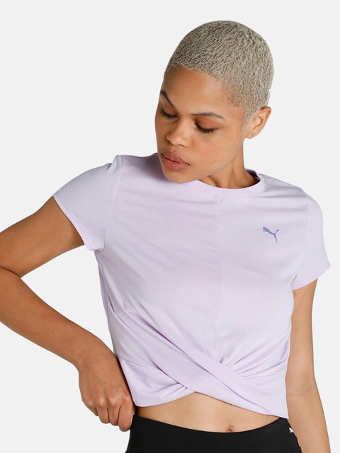 

Puma Women Purple Brand Logo T-shirt