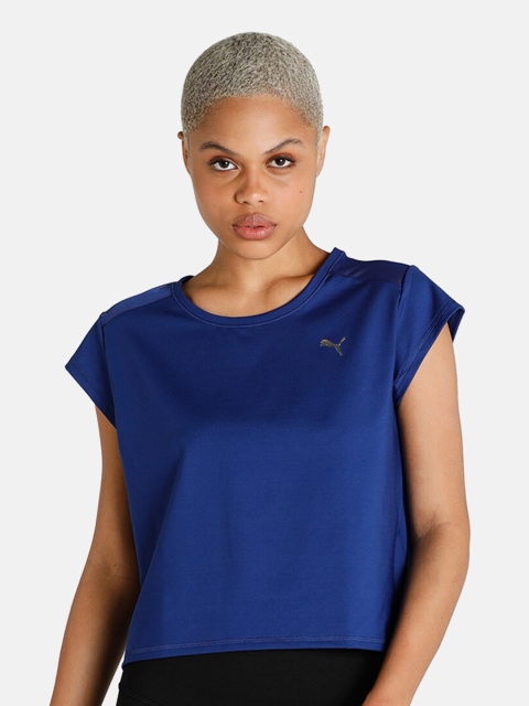 

Puma Women Blue Relaxed Fit T-shirt