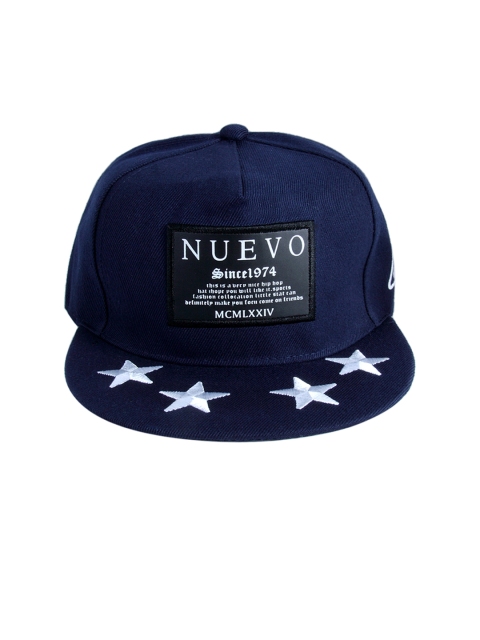 

NOISE Unisex Navy Snapback Cap with Embroidery, Navy blue