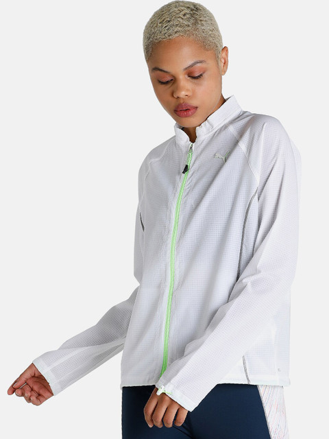 

Puma Women White Sporty Jacket