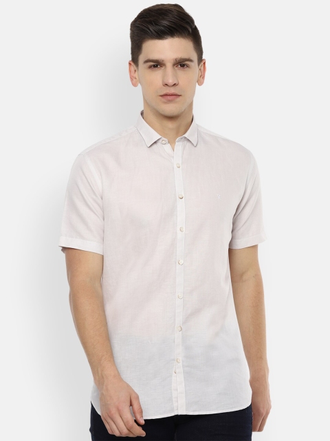 

V Dot Men Beige Slim Fit Opaque Casual Shirt