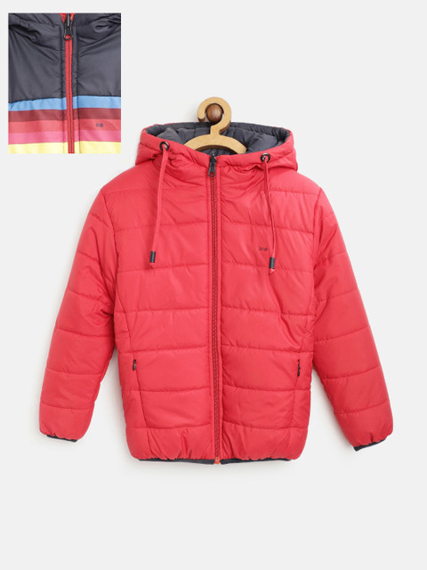 

Okane Boys Red & Navy Blue Reversible Hooded Padded Jacket