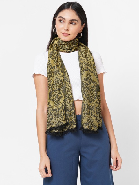 

Get Wrapped Women Beige & Black Printed Scarf