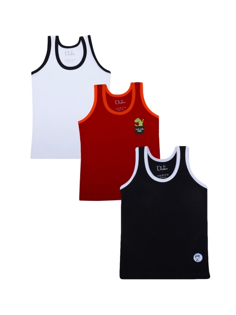 

DChica Boys Pack Of 3 Assorted Cotton Innerwear Vests