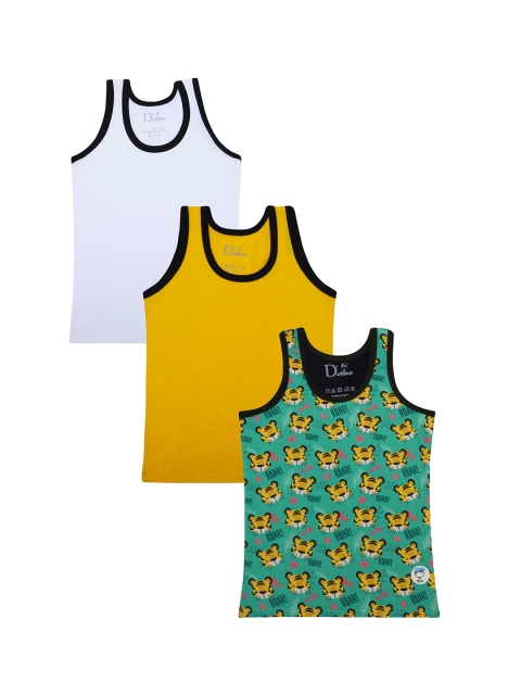 

DChica Boys Pack Of 3 Assorted Cotton Innerwear Vests