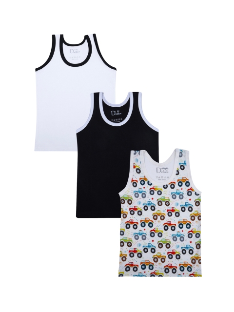 

DChica Boys Pack Of 3 Assorted Cotton Innerwear Vests