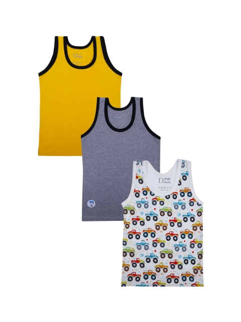 

DChica Boys Pack Of 3 Assorted Cotton Innerwear Vests